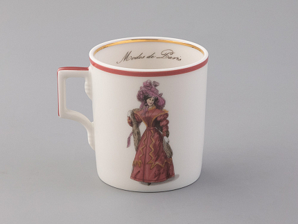 Чашка с блюдцем чайная 220 мл форма Гербовая рисунок Modes de Paris 1827 арт. 81.25413.00.1