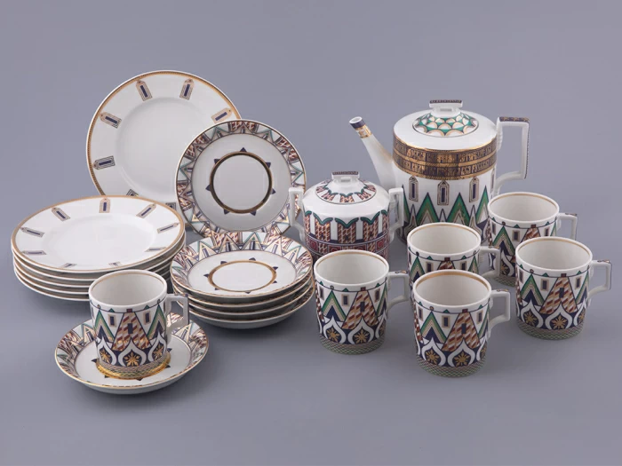 Сервиз чайный на 6 персон 20 предметов, форма Гербовая, рисунок Великая Русь, арт. 81.31998.00.1, 