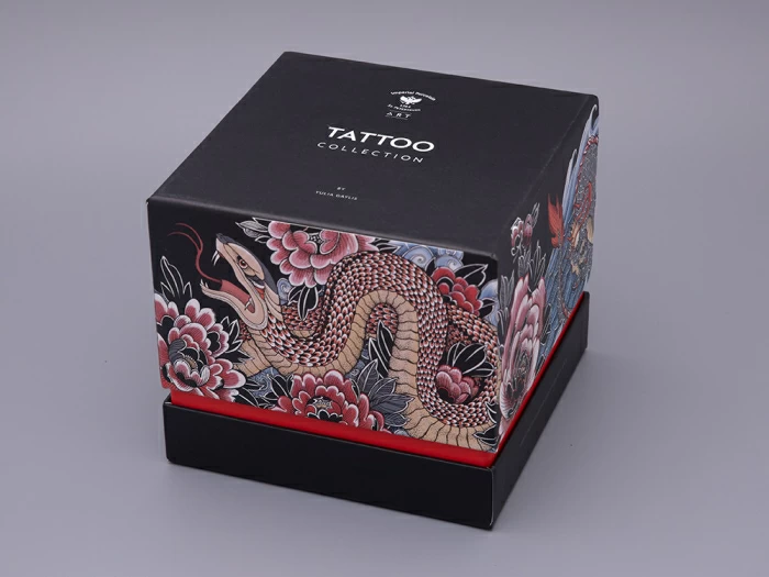 Бокал с блюдцем и крышкой в подарочной упаковке, форма top, рисунок Tattoo SERPENTA (Татуировка Змея) (Татуировка Змея), арт. 81.32804.00.1, 