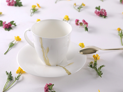 Сервиз чайный на 6 персон, 14 предметов, форма Оливия, рисунок Лидия, арт 81.31429.00.1