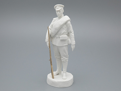 Скульптура Рядовой армейского полка эпохи Николая II, в подарочной упаковке, рисунок Белый бисквит, арт 81.33424.00.1