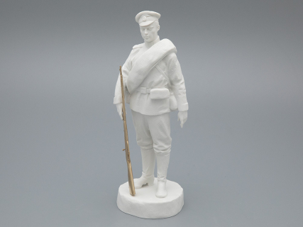 Скульптура Рядовой армейского полка эпохи Николая II, в подарочной упаковке, рисунок Белый бисквит, арт 81.33424.00.1, 