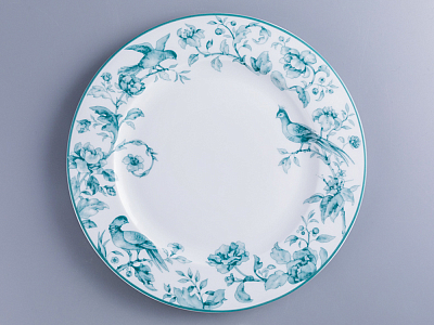 Тарелка мелкая 270 мм. форма Европейская Рисунок Monplaisir Green, арт. 80.48340.00.1