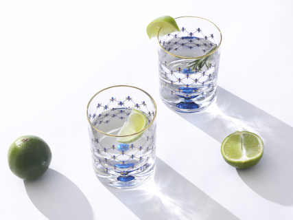 Набор из 4-х стопок для водки Кобальтовая сетка арт. 14.11006.07, 
