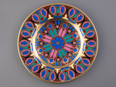 Тарелка декоративная 270 мм Европейская, в подарочной упаковке, рисунок Готическая 11 арт. 81.25631.00.1