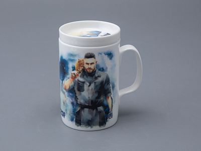 Бокал с блюдцем и крышкой 400мл в подарочной упаковке, форма Топ, рисунок Atomic Heart 1, арт 81.34448.00.1