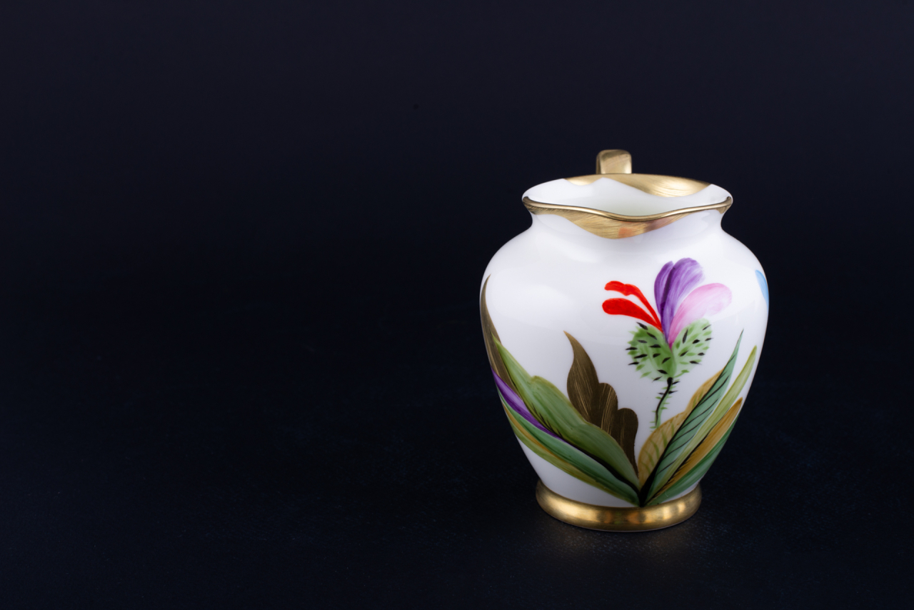 Сливочник 400 мл.,  форма Весенняя, рисунок  Маковый цветок,  арт 60.14702.00.1, 