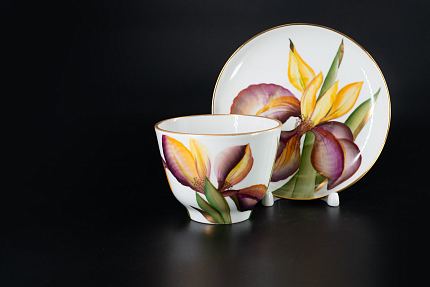 Чашка с блюдцем Вечер. Лето, на форме Подарочная, арт 41.00177.00.1