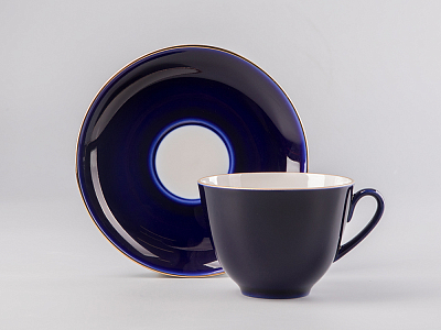 Чашка с блюдцем чайная 250 мл форма Весенняя рисунок Ночка арт. 81.11155.00.1