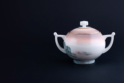 Сахарница Зима в деревне на форме Кострома арт 40.03498.00.1