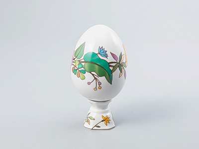 Яйцо пасхальное на подставке 132 мм рисунок Пестрый венок арт. 80.80976.00.1