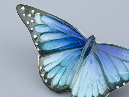 Скульптура форма Бабочка среднего размера, рисунок Голубая, арт. 82.47230.00.1