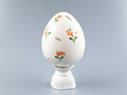 Яйцо пасхальное на подставке, рисунок Цветы, арт 80.91303.00.1