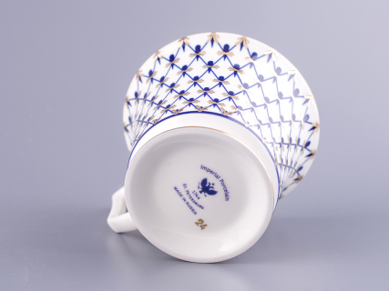 Чашка с блюдцем кофейная 145 мл форма Юлия рисунок Кобальтовая сетка арт. 81.20119.00.1, 