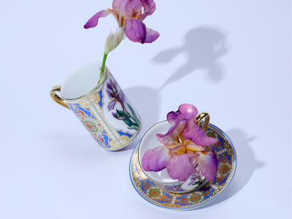 Чашка с блюдцем 250 мл в подарочной упаковке форма Соло, рисунок Нежный Ирис, арт. 81.32657.00.1, 