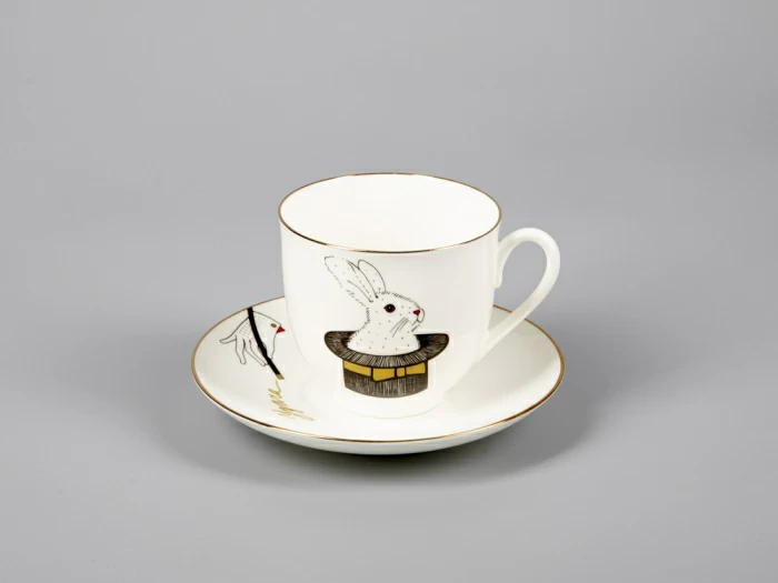 Чашка с блюдцем кофейная 180 мл форма Ландыш рисунок Фокус удача арт. 81.30679.00.1, 