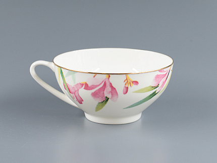 Чашка с блюдцем форма Купольная рисунок Акварель арт. 81.26635.00.1