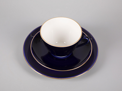 Трехпредметный комплект чайный 230 мл форма Весенняя рисунок Ночка арт. 81.11158.00.1