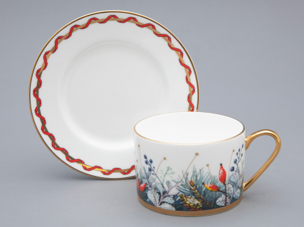 Чашка с блюдцем 250 мл, форма Идиллия, рисунок Календа-2, арт. 81.33748.00.1, 