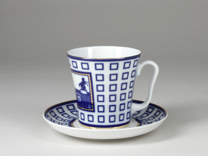 Бокал с блюдцем 360 мл форма Ленинградский рисунок Аничков мост арт. 81.27420.00.1, 