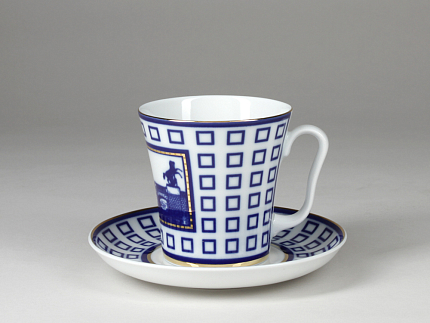 Бокал с блюдцем 360 мл форма Ленинградский рисунок Аничков мост арт. 81.27420.00.1