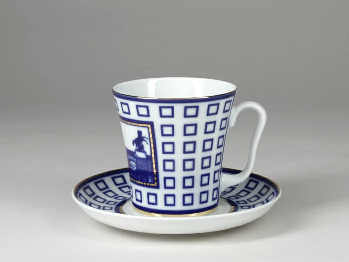 Бокал с блюдцем 360 мл форма Ленинградский рисунок Аничков мост арт. 81.27420.00.1, 