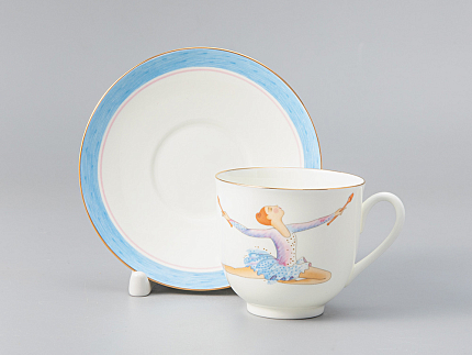 Чашка с блюдцем кофейная 180 мл.,  форма Ландыш рисунок Булавы арт. 81.28110.00.1