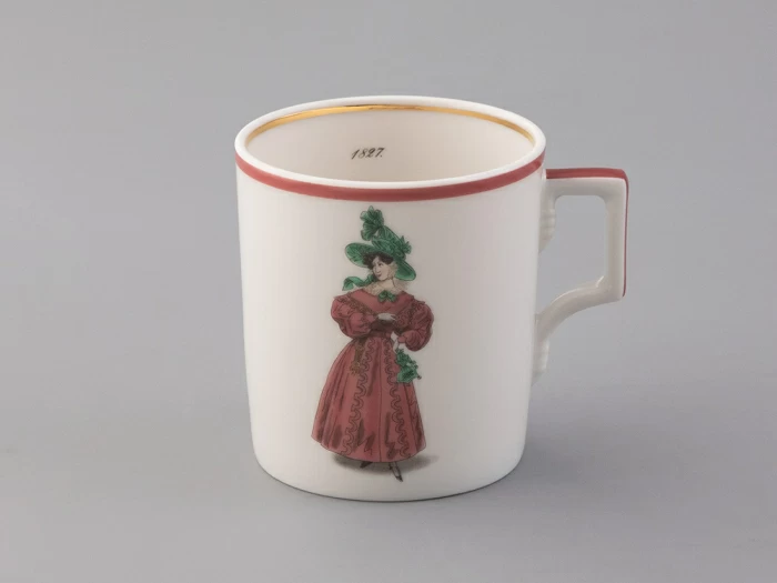 Чашка с блюдцем чайная 220 мл форма Гербовая рисунок Modes de Paris (Мода Парижа) 1827 арт. 81.25413.00.1, 