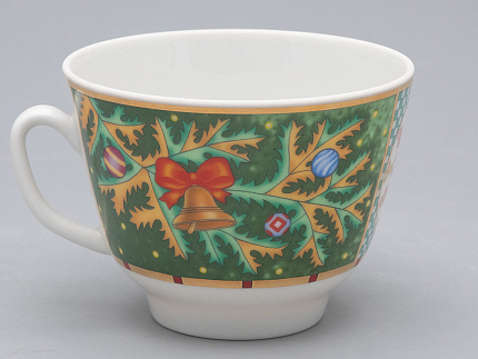 Чашка с блюдцем чайная 350 мл форма Подарочная рисунок Морозный январь арт. 81.31749.00.1