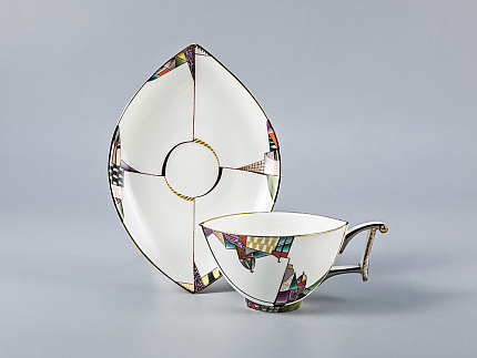 Сервиз чайный форма Ковчег рисунок Ладонь Невы, 4 персоны 12 предметов, арт. 81.15852.00.1