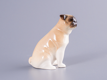 Скульптура Мопс сидящий Ники арт. 82.81317.00.1