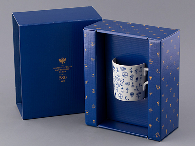 Подарочный набор Чашка с блюдцем чайная, форма Гербовая, рисунок Лого 2, арт 81.32932.00.1