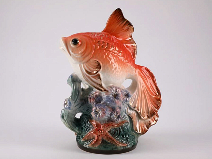 Скульптура Рыба Золотая оранжевая, большой размер, арт 82.96180.00.1