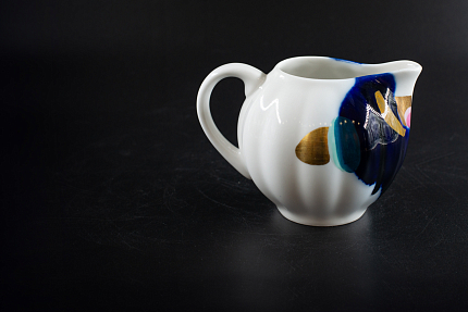 Сервиз кофейный на форме Тюльпан, Кобальтовые пятна, арт 61.20984.00.1