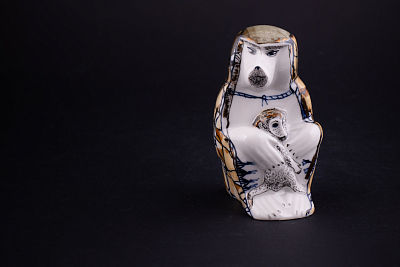 Скульптура Павиан с детенышем, рисунок Счастья в Новом году, арт 40.00979.00.1