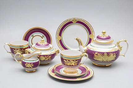 Сервиз чайный 6/21 форма Александр III рисунок Российские Виктории, арт. 81.30643.00.1