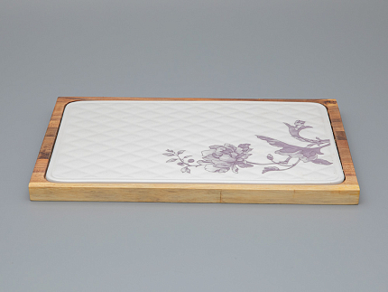 Доска сырная малого размера форма Стандартная, рисунок Monplaisir Violet в упаковке арт 42.00064.00.1