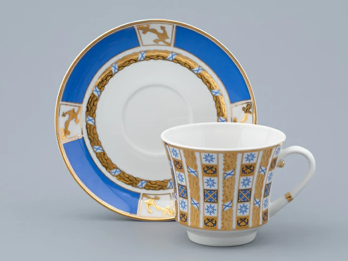 Чашка с блюдцем чайная форма Банкетная рисунок Кронштадт, арт. 81.32241.00.1, 