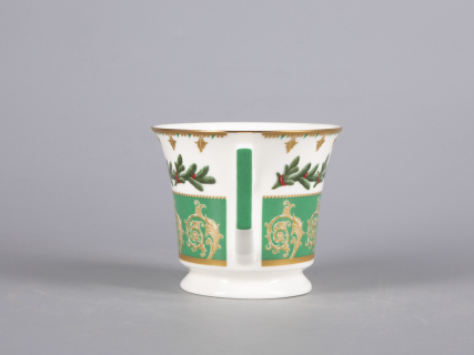 Чашка с блюдцем чайная 210 мл форма Юлия рисунок Еловые веточки арт. 81.30700.00.1, 