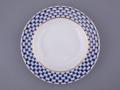Тарелка глубокая 225 мм форма Европейская-2 рисунок Кобальтовая сетка арт. 80.85298.00.5