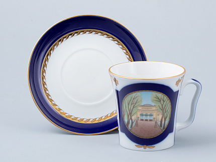 Бокал с блюдцем форма Ленинградский рисунок Летний сад Петра I арт. 81.31479.00.1