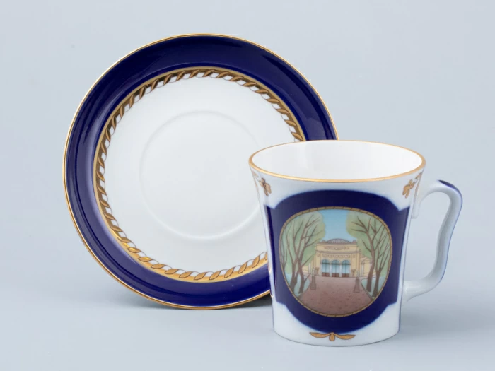 Бокал с блюдцем форма Ленинградский рисунок Летний сад Петра I арт. 81.31479.00.1, 