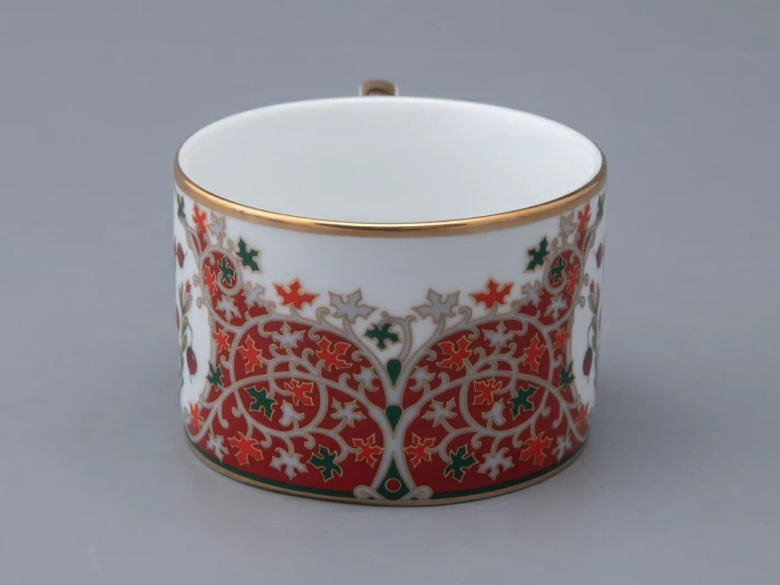 Чашка с блюдцем 250 мл в подарочной упаковке форма Соло рисунок Клюква заповедная, арт. 81.34280.00.1, 