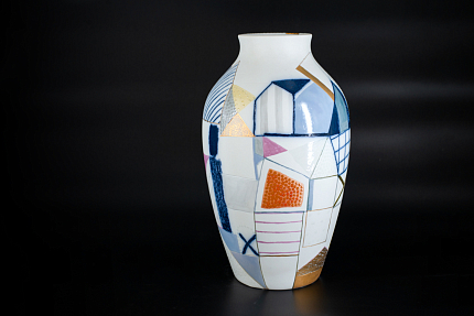 Ваза Город на форме Ламповая, арт 60.15595.00.1