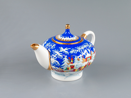 Комплект чайников форма Новгородский рисунок Зимняя сказка арт. 81.13998.00.1