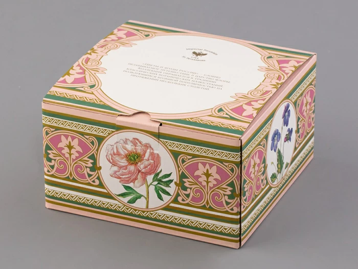 Чашка с блюдцем 250 мл в подарочной упаковке форма Соло, рисунок, Ландыш майский, арт. 81.32654.00.1, 