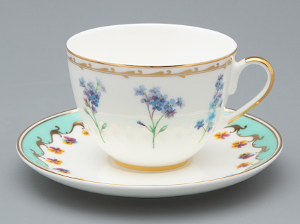 Чашка с блюдцем чайная форма Весенняя 2 рисунок Улыбка флоры 3, арт. 81.34137.00.1, 