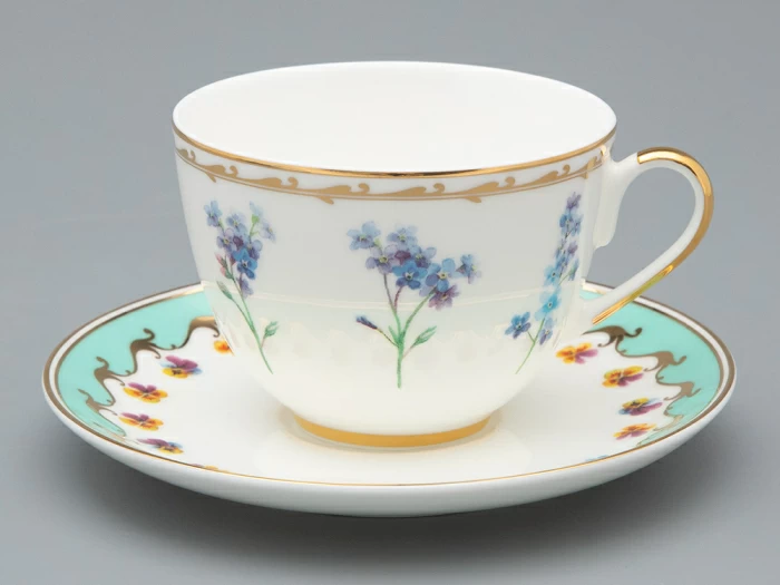 Чашка с блюдцем чайная форма Весенняя 2 рисунок Улыбка флоры 3, арт. 81.34137.00.1, 