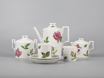 Сервиз чайный форма Гербовая рисунок Розариум 6 персон 14 предметов арт. 81.32001.00.1