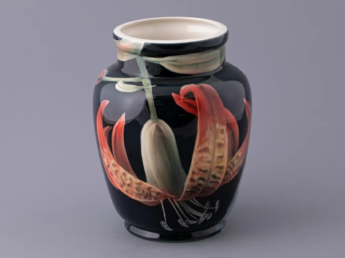 Ваза форма Китайская малого размера рисунок Ирисы Лилия темный, арт. 80.47141.00.1, 